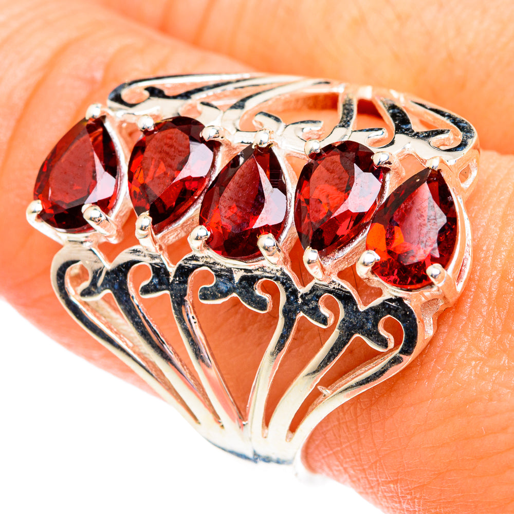 Garnet Rings handcrafted by Anasilvercos - RING75915
