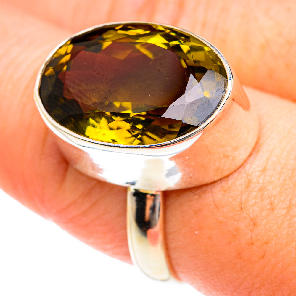 Lemon Quartz Rings handcrafted by Anasilvercos - RING75930