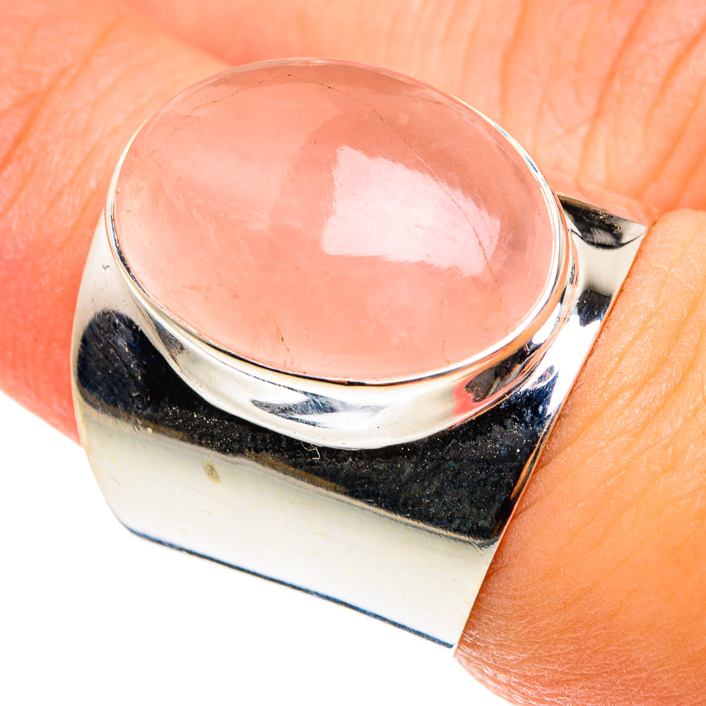 Rose Quartz Rings handcrafted by Anasilvercos - RING75934