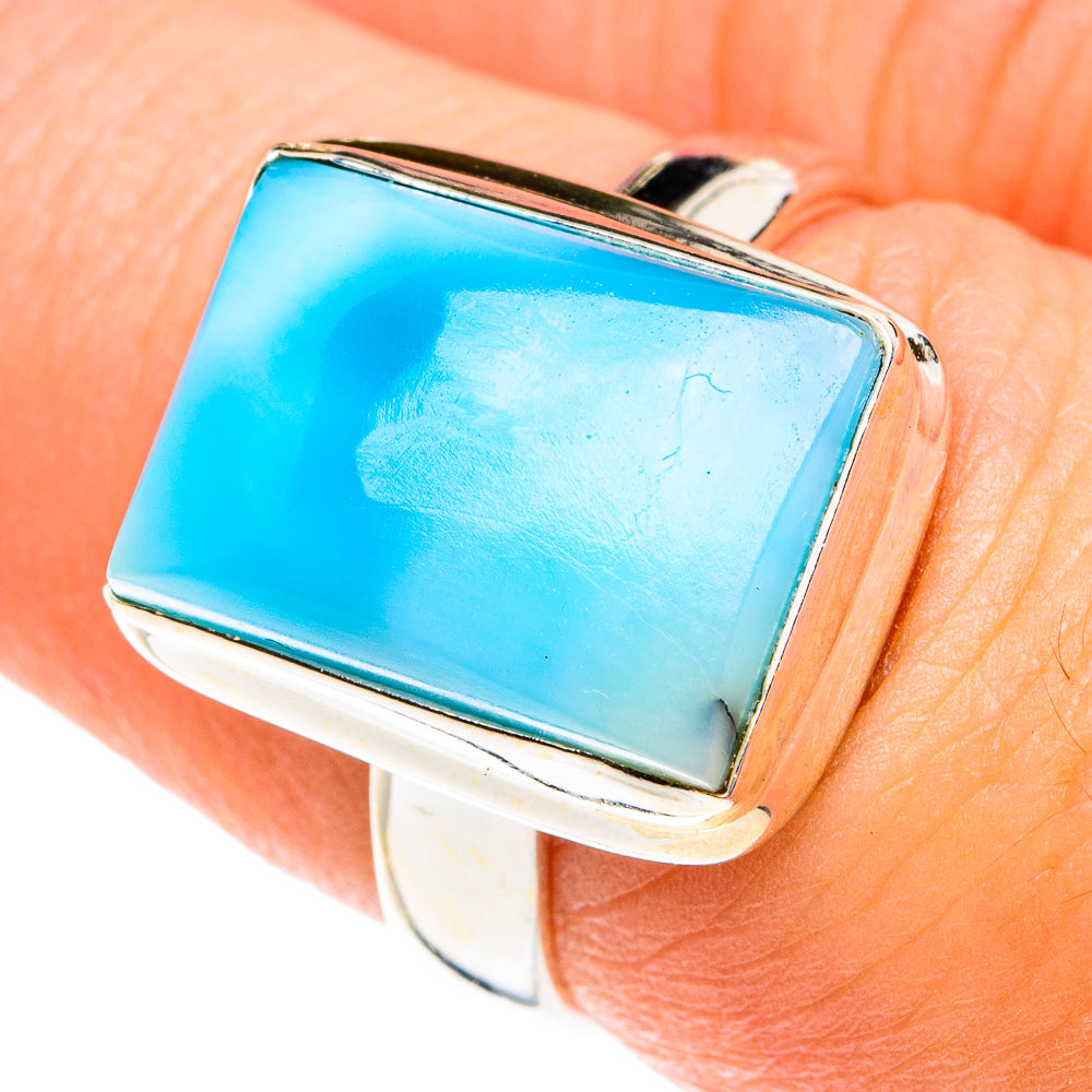 Larimar Rings handcrafted by Anasilvercos - RING75950