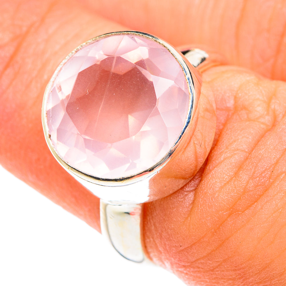 Rose Quartz Rings handcrafted by Anasilvercos - RING75962