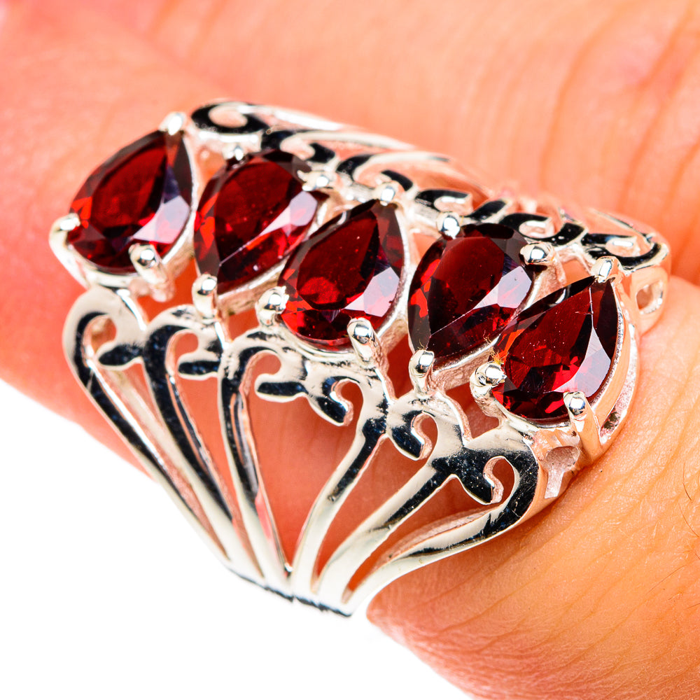 Garnet Rings handcrafted by Anasilvercos - RING75963