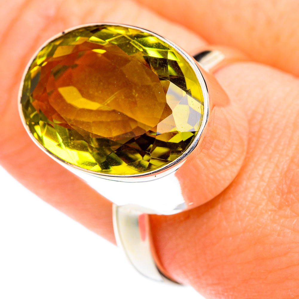 Lemon Quartz Rings handcrafted by Anasilvercos - RING75974