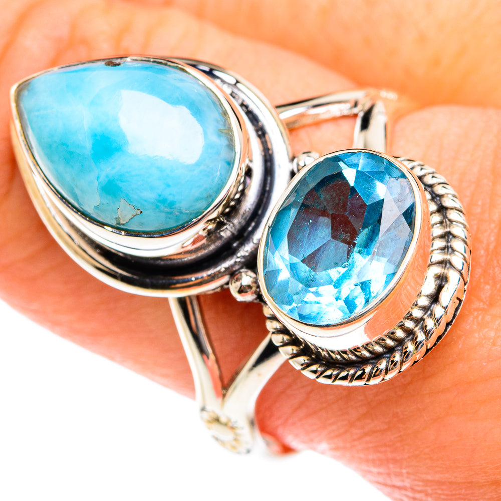 Larimar Rings handcrafted by Anasilvercos - RING75976