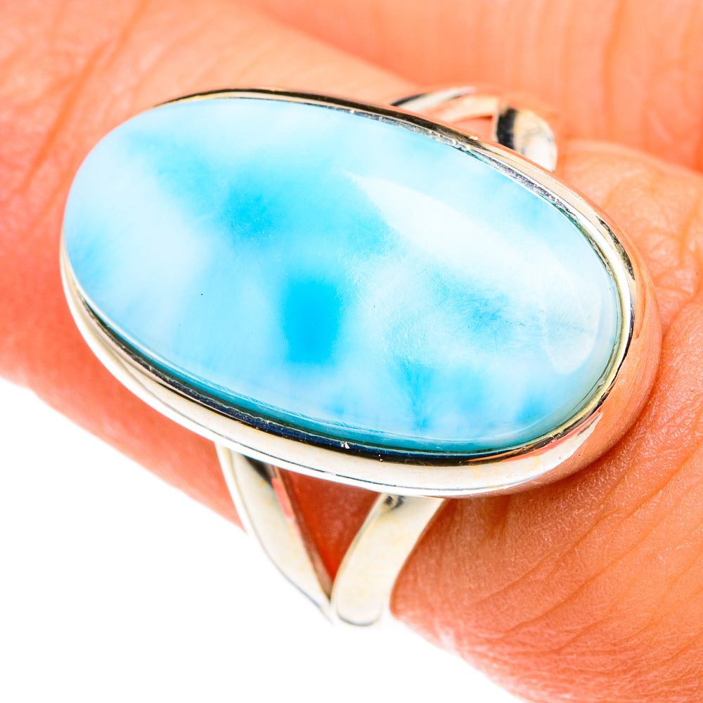 Larimar Rings handcrafted by Anasilvercos - RING76003