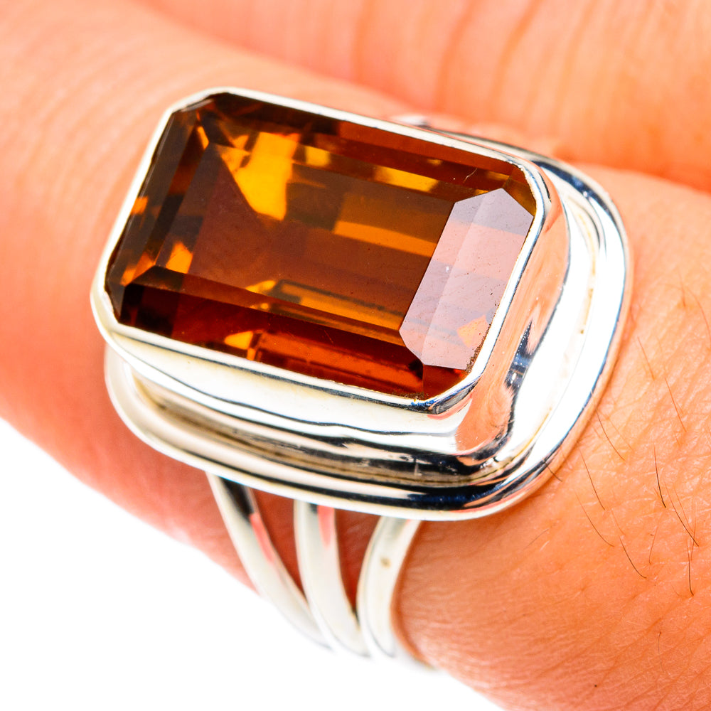 Mandarin Citrine Rings handcrafted by Anasilvercos - RING76008