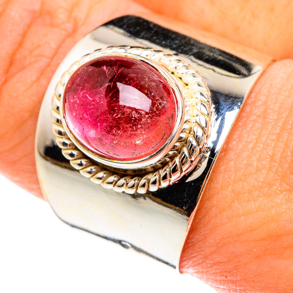 Pink Tourmaline Rings handcrafted by Anasilvercos - RING76012