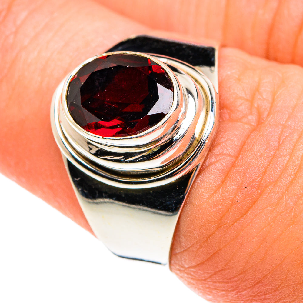 Garnet Rings handcrafted by Anasilvercos - RING76013