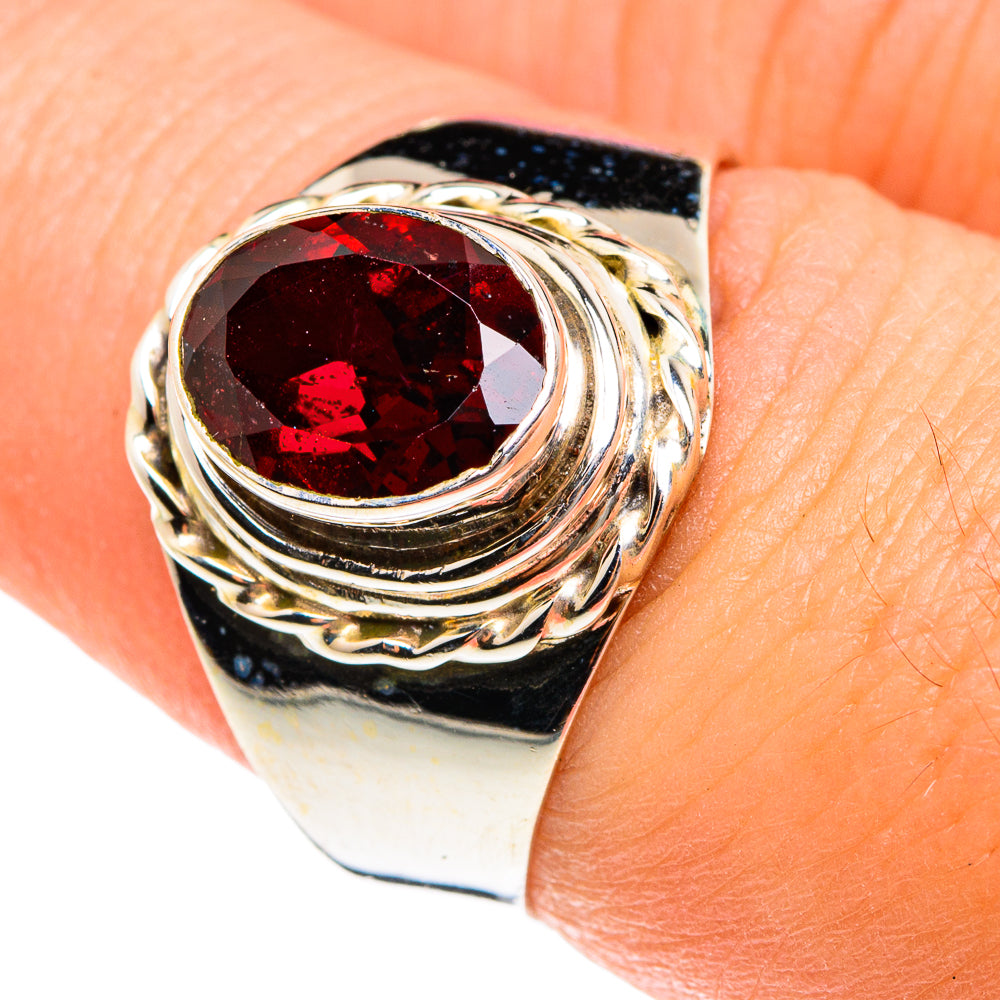 Garnet Rings handcrafted by Anasilvercos - RING76014