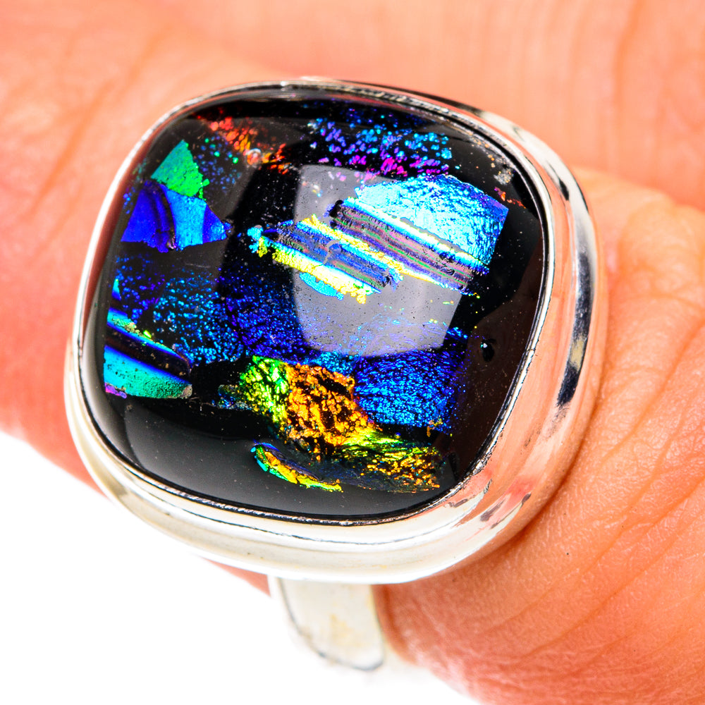 Dichroic Glass Rings handcrafted by Anasilvercos - RING76025