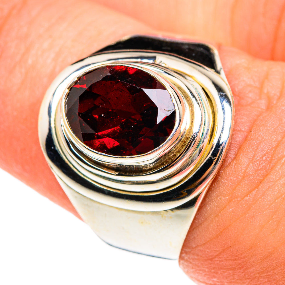 Garnet Rings handcrafted by Anasilvercos - RING76038