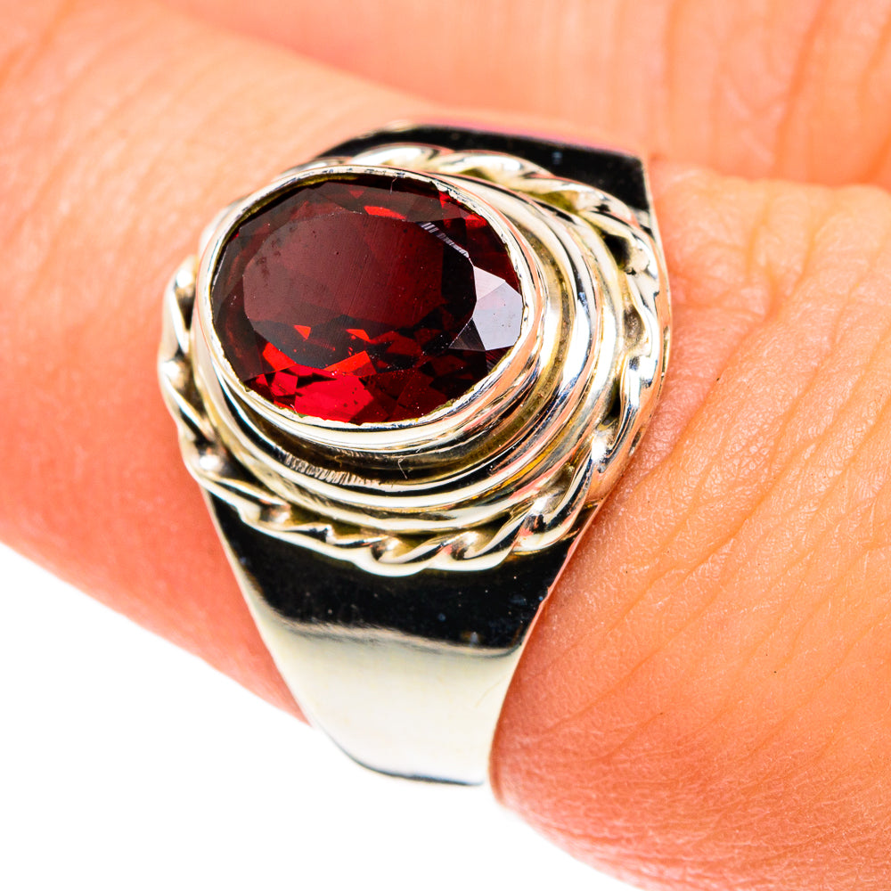 Garnet Rings handcrafted by Anasilvercos - RING76039
