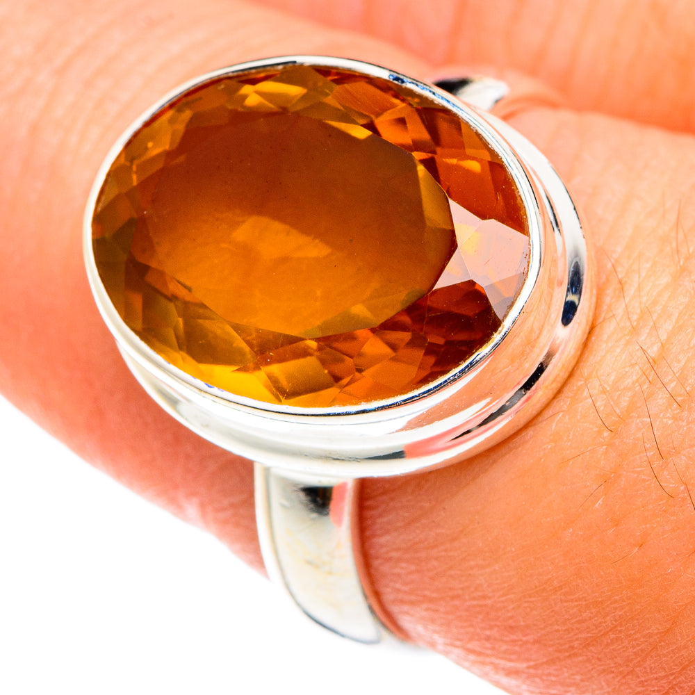 Mandarin Citrine Rings handcrafted by Anasilvercos - RING76077