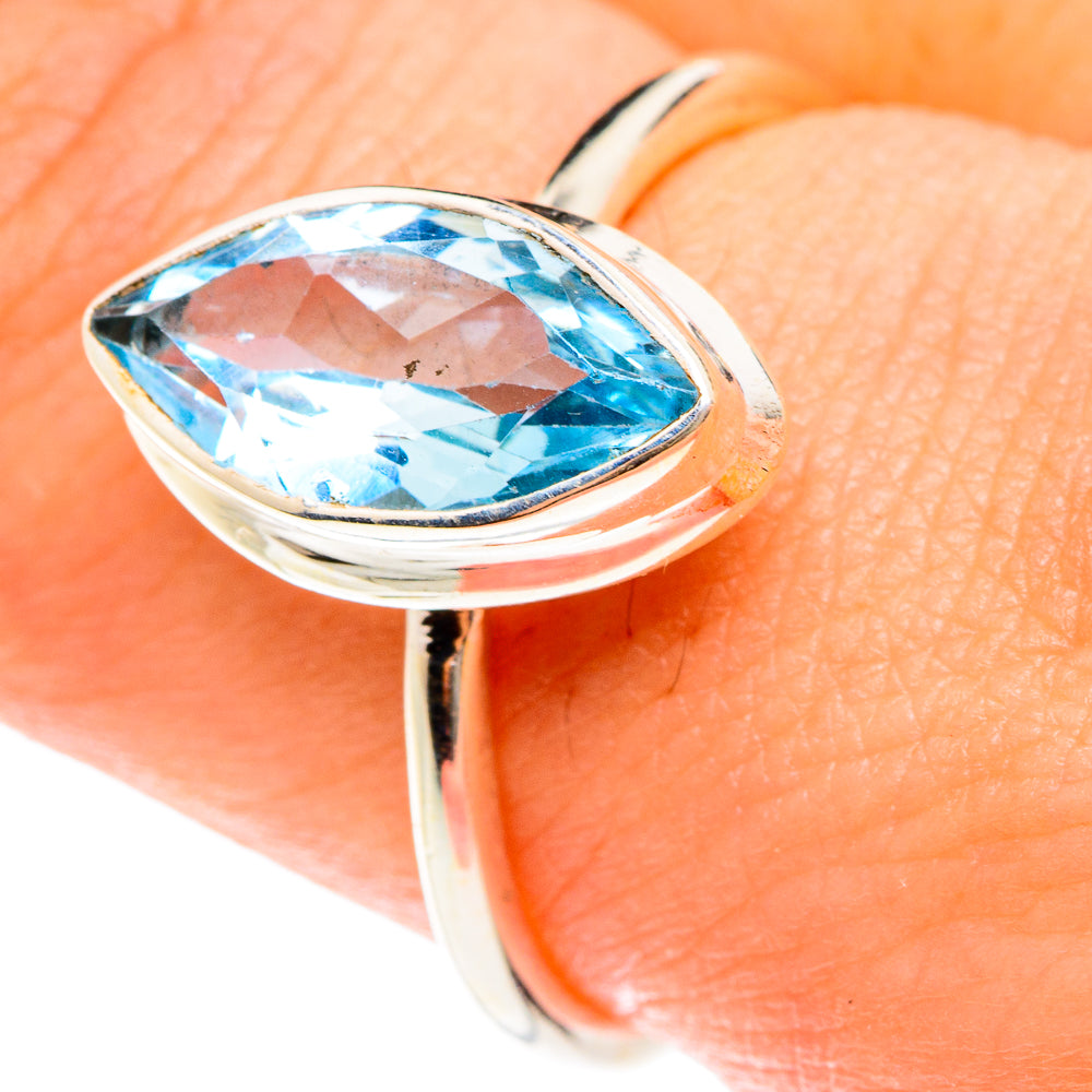 Blue Topaz Rings handcrafted by Anasilvercos - RING76097