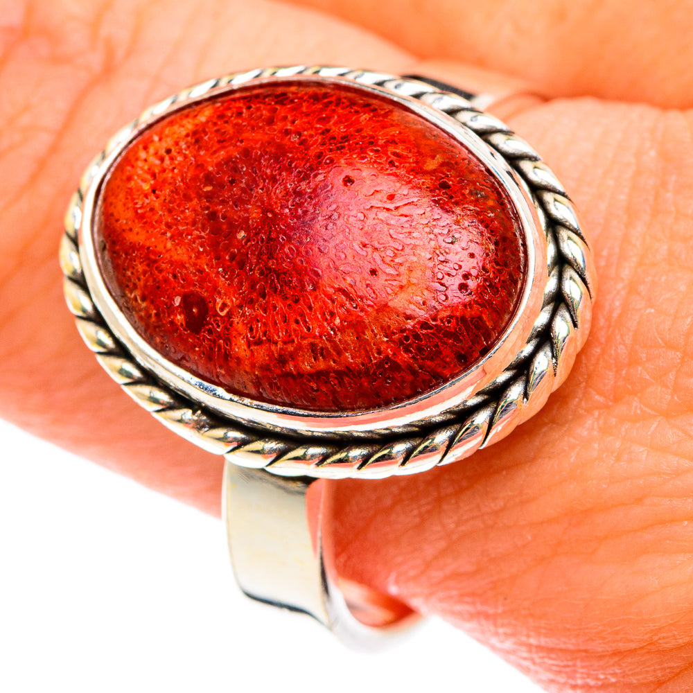 Sponge Coral Rings handcrafted by Anasilvercos - RING76120