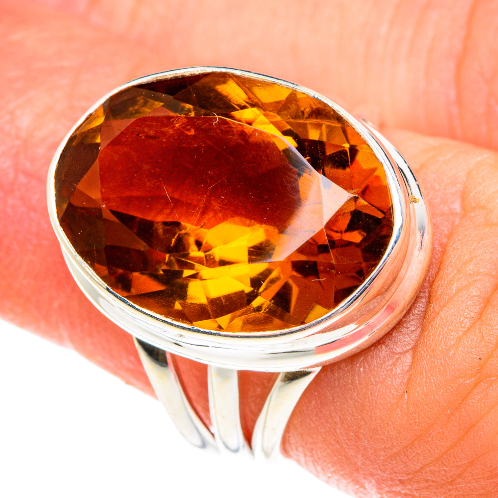 Mandarin Citrine Rings handcrafted by Anasilvercos - RING76121