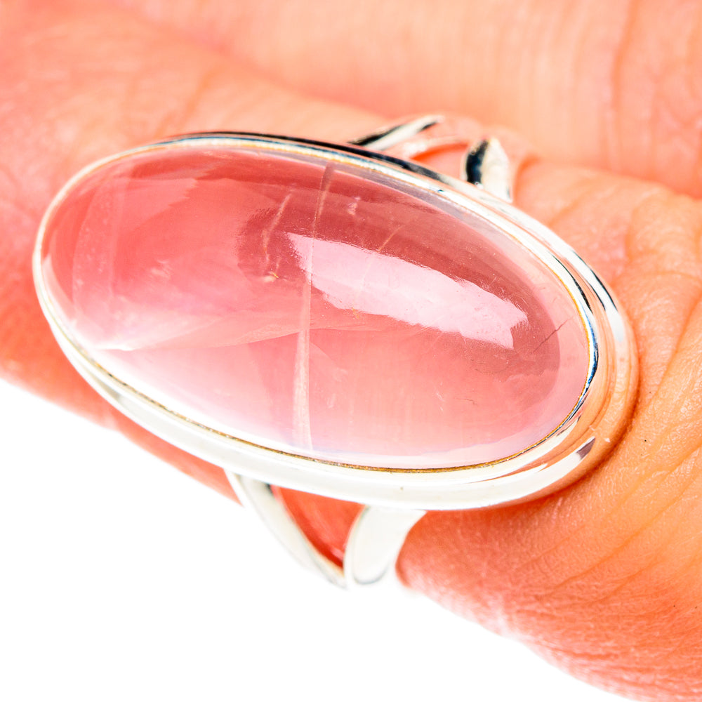 Rose Quartz Rings handcrafted by Anasilvercos - RING76122