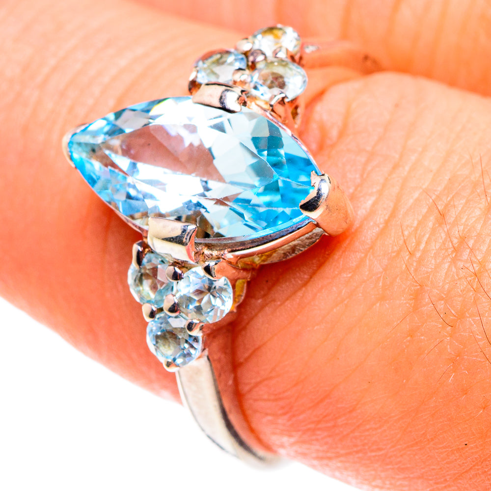 Blue Topaz Rings handcrafted by Anasilvercos - RING76166