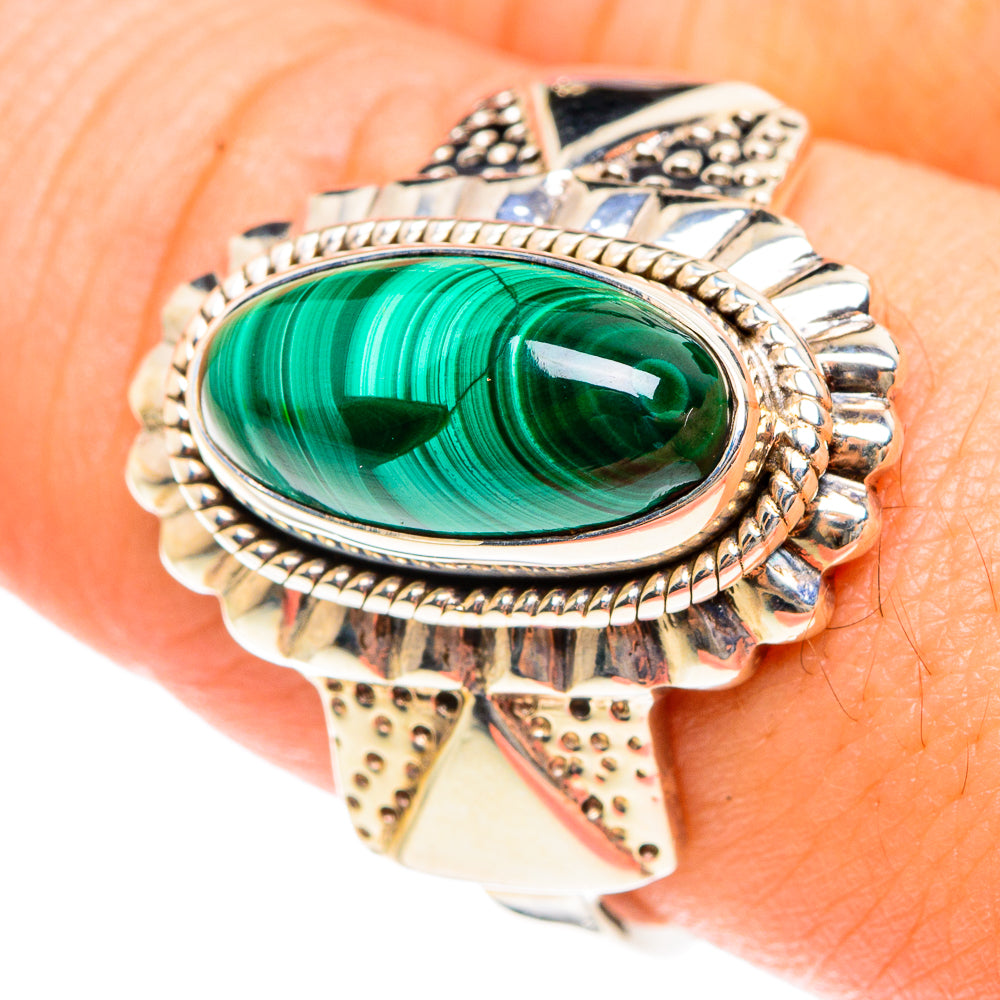 Malachite Rings handcrafted by Anasilvercos - RING76167