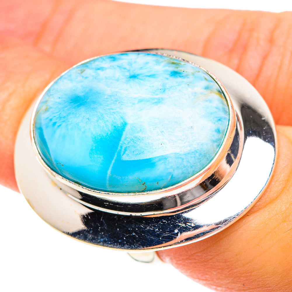 Larimar Rings handcrafted by Anasilvercos - RING76193