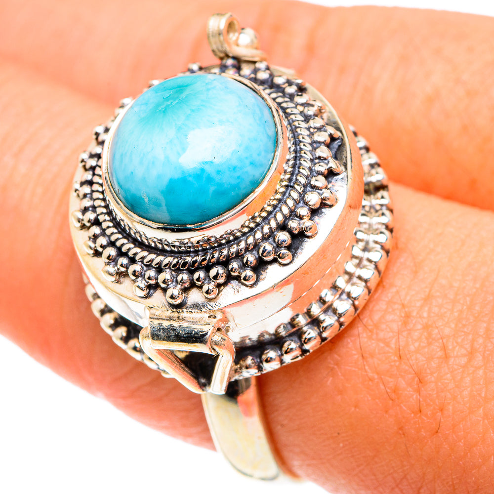 Larimar Rings handcrafted by Anasilvercos - RING76194
