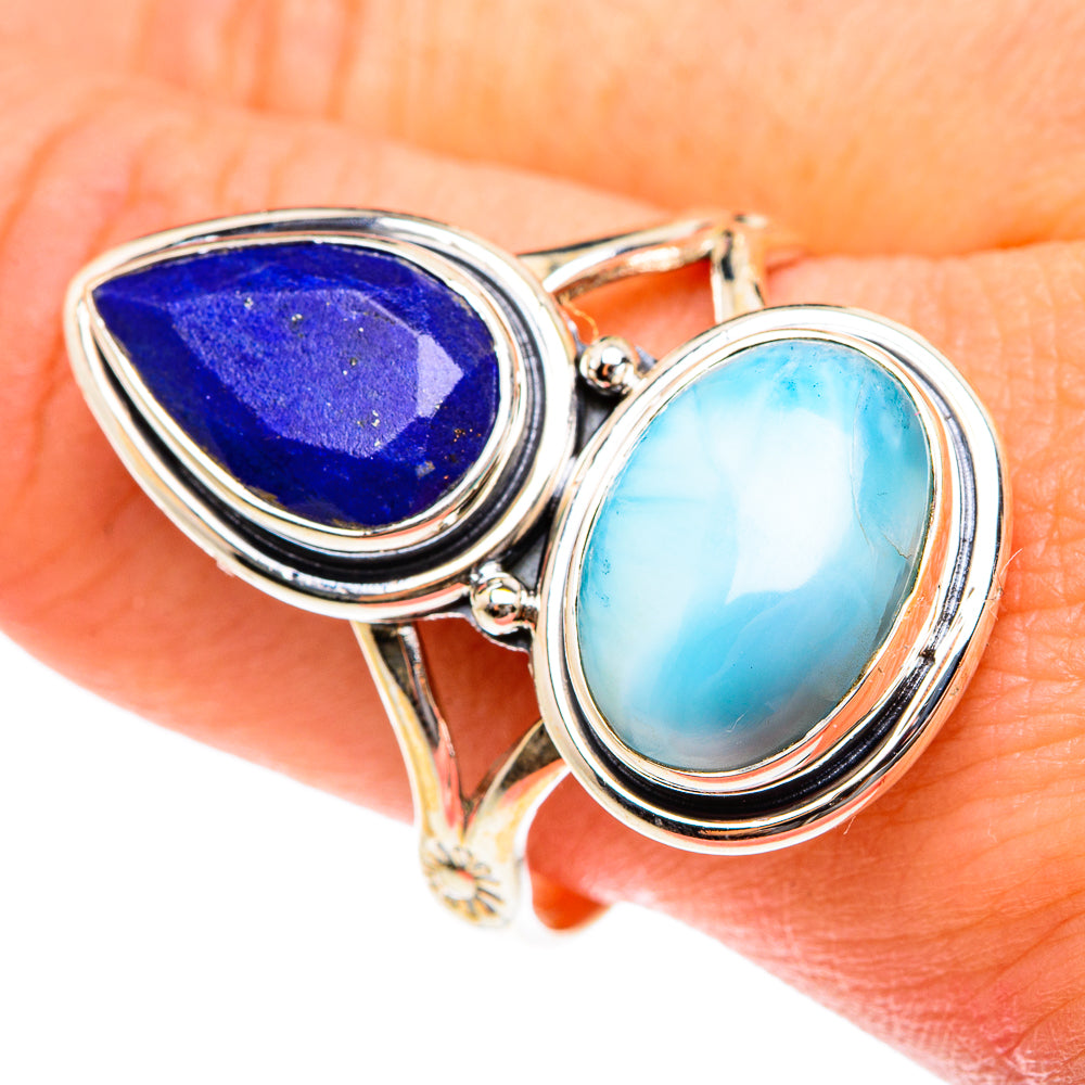 Larimar Rings handcrafted by Anasilvercos - RING76199