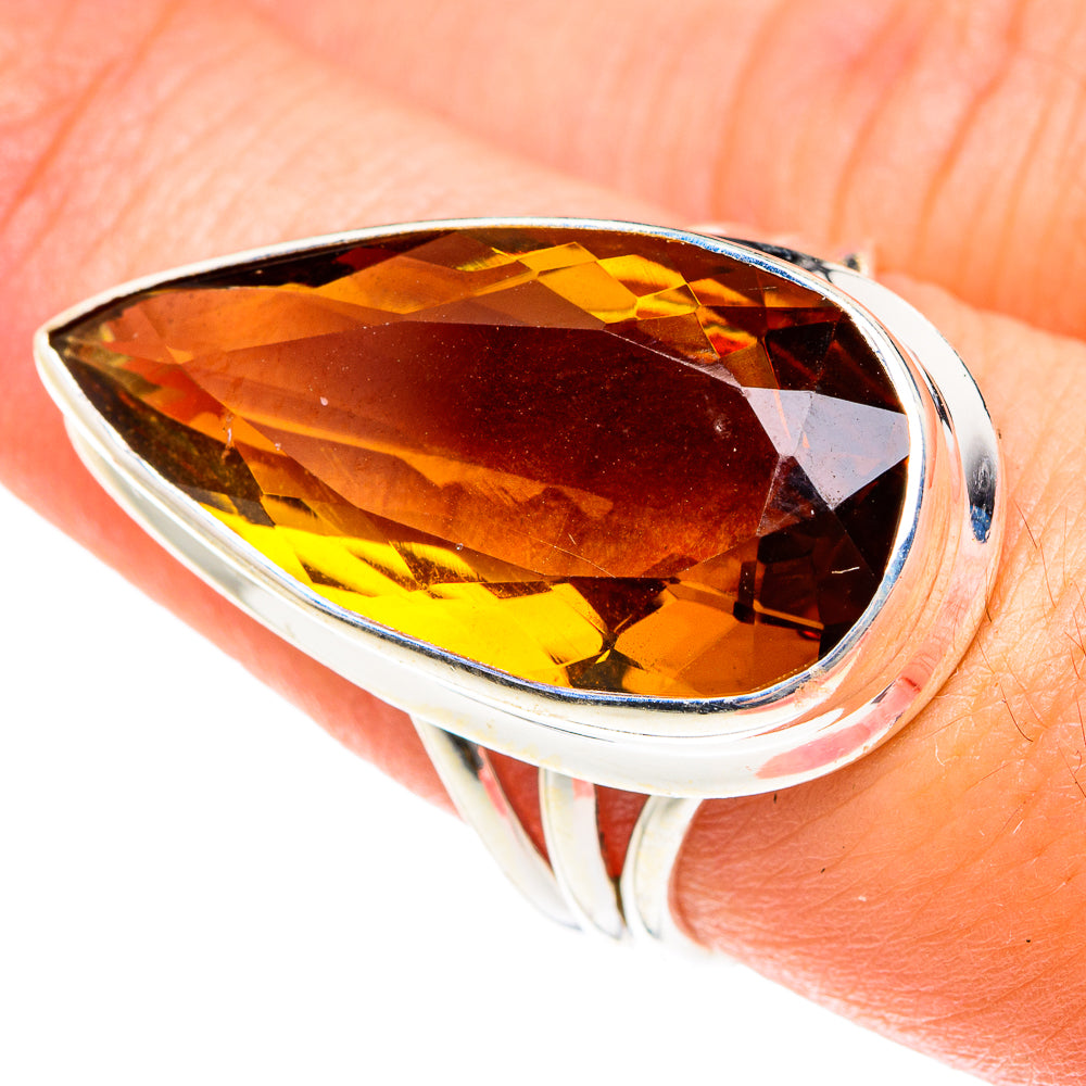 Mandarin Citrine Rings handcrafted by Anasilvercos - RING76208