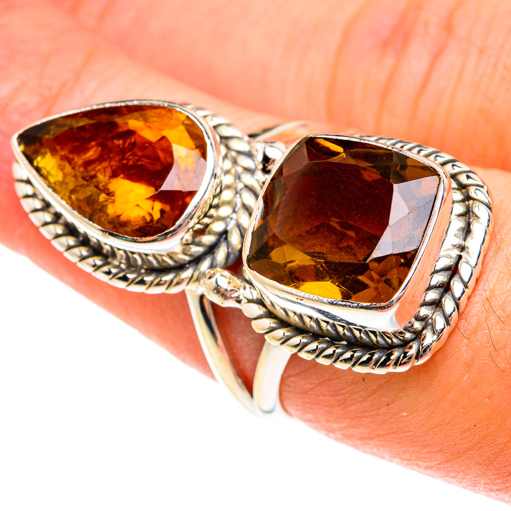 Mandarin Citrine Rings handcrafted by Anasilvercos - RING76209