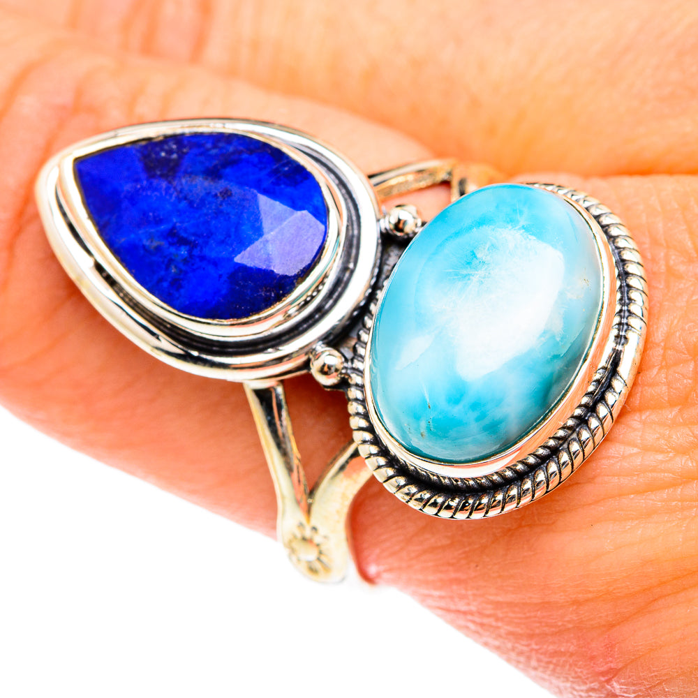 Larimar Rings handcrafted by Anasilvercos - RING76226