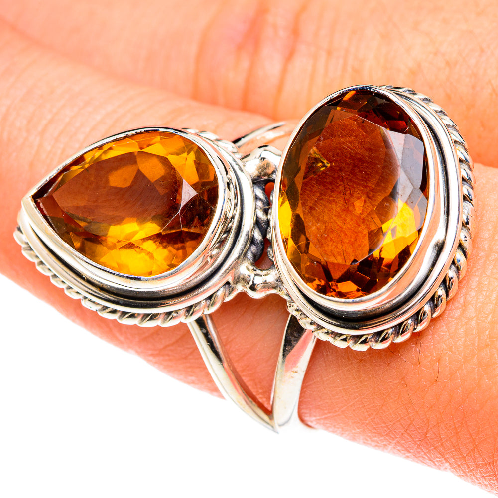 Mandarin Citrine Rings handcrafted by Anasilvercos - RING76232