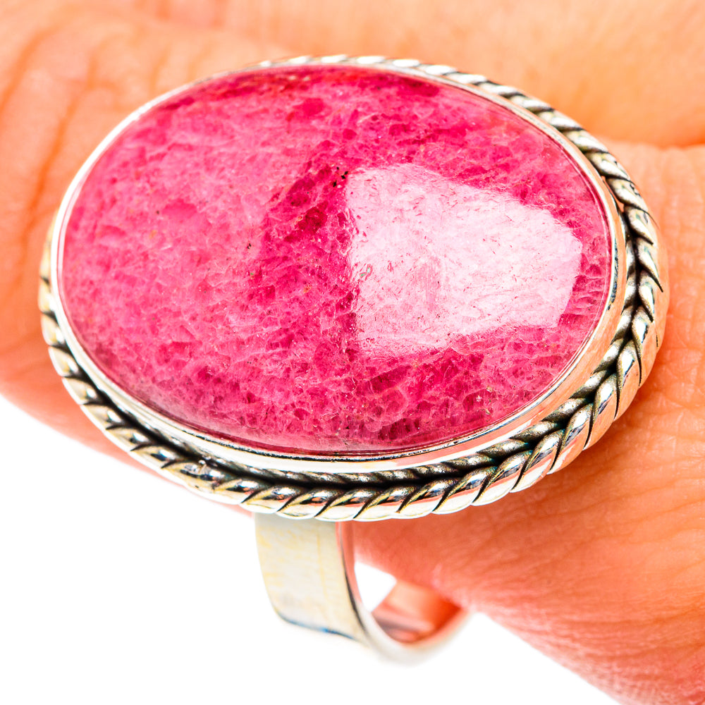 Rhodonite Rings handcrafted by Anasilvercos - RING76235