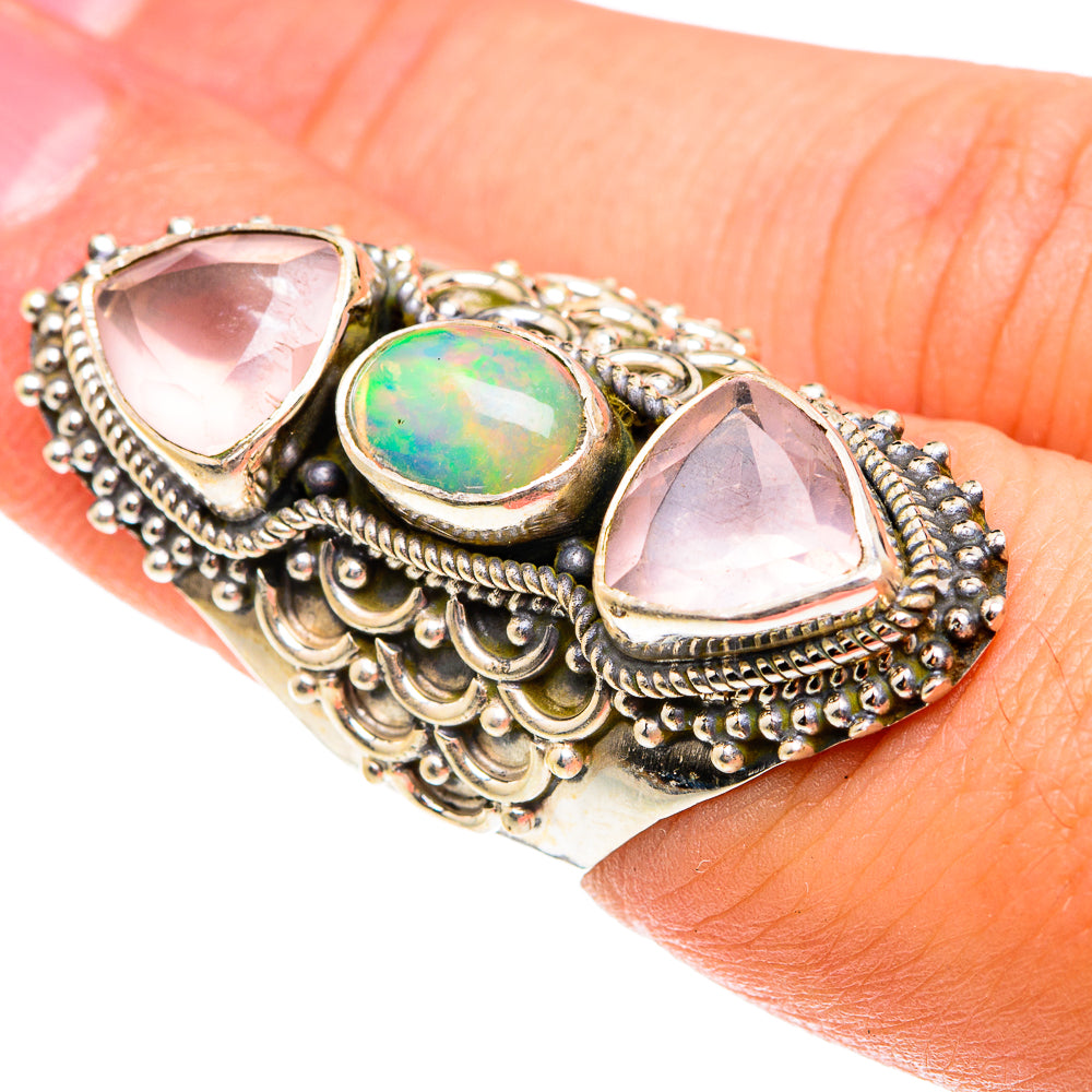 Ethiopian Opal Rings handcrafted by Anasilvercos - RING76242