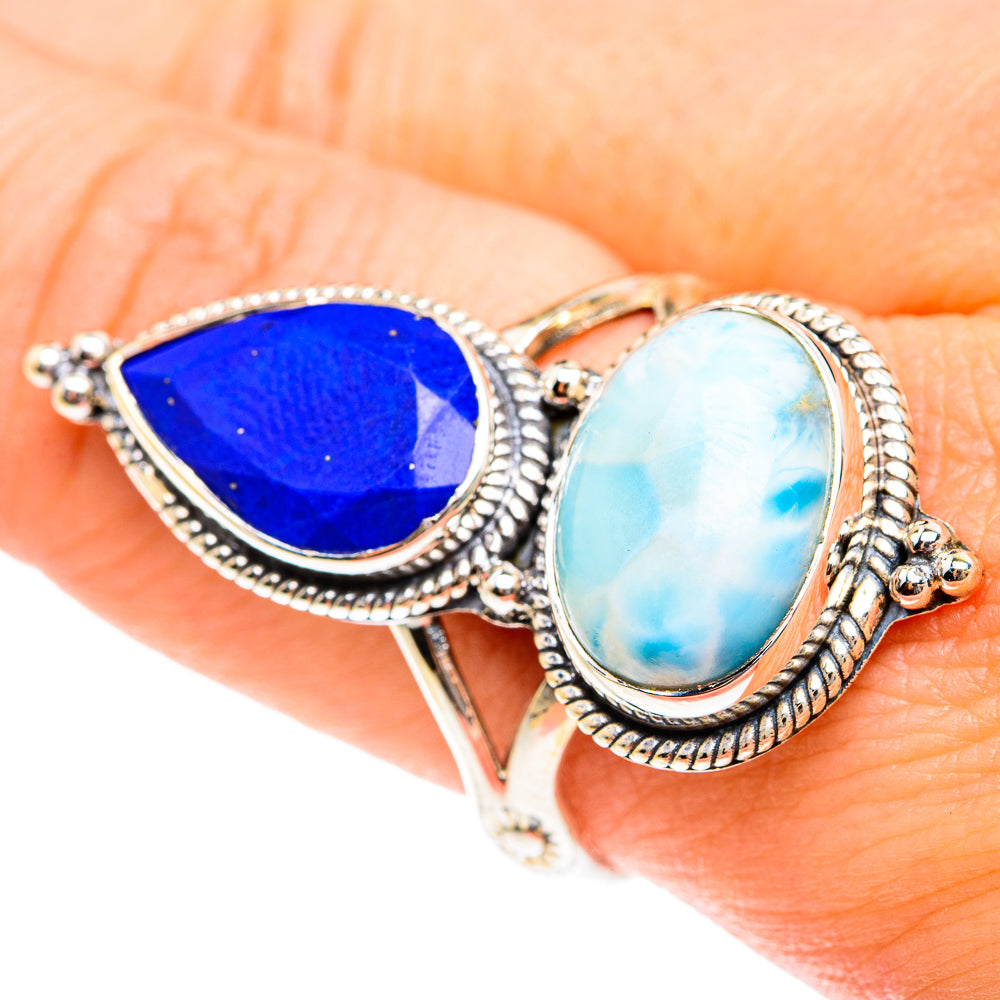 Larimar Rings handcrafted by Anasilvercos - RING76244