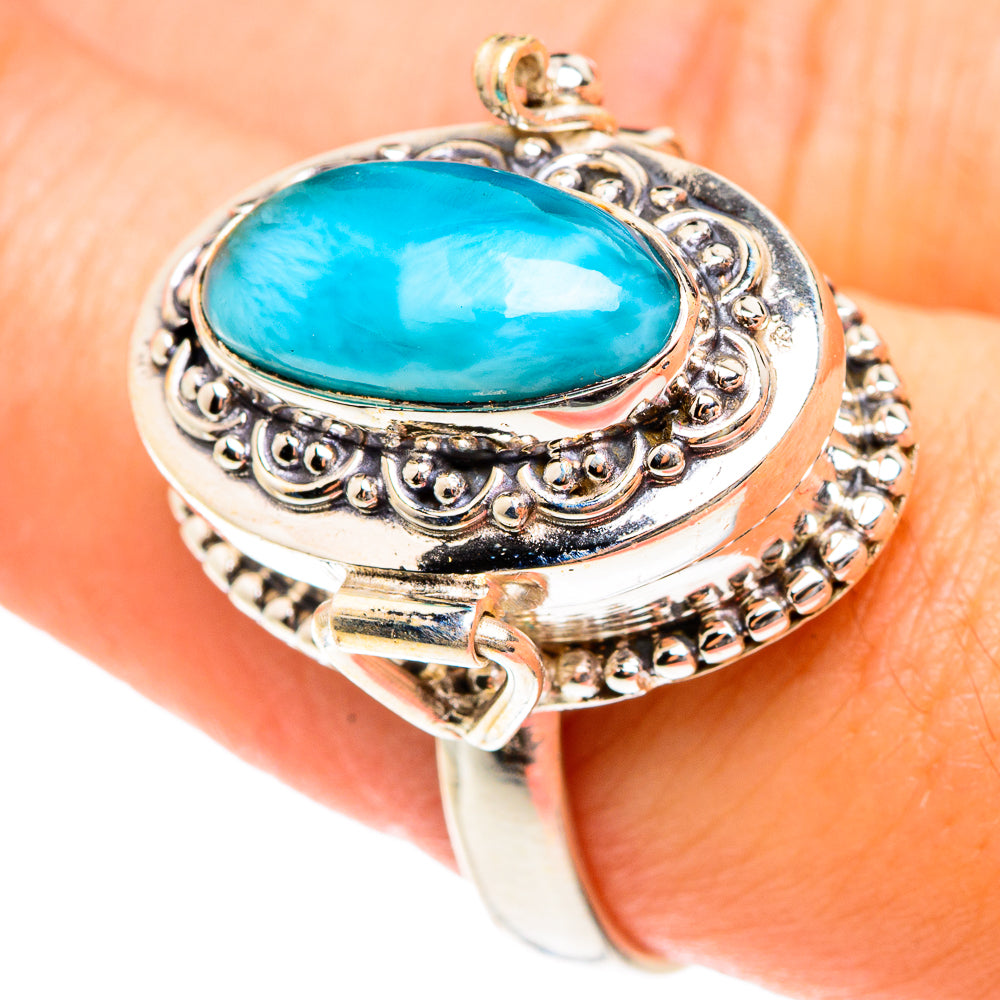 Larimar Rings handcrafted by Anasilvercos - RING76247