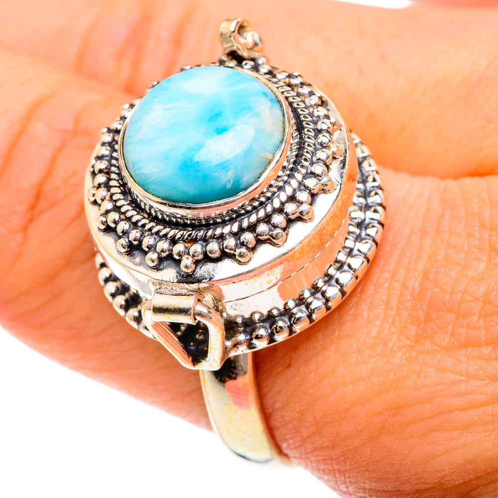 Larimar Rings handcrafted by Anasilvercos - RING76248