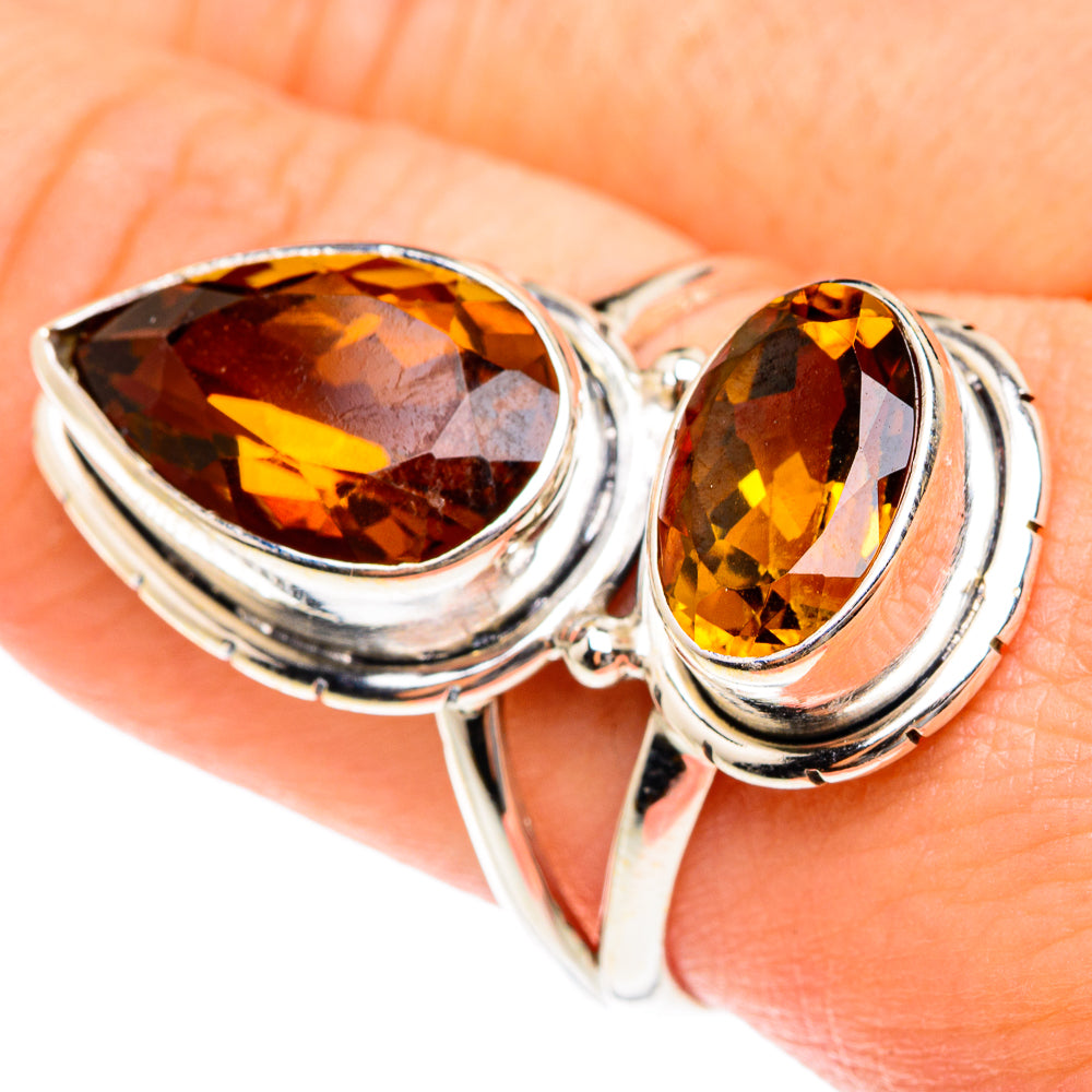 Mandarin Citrine Rings handcrafted by Anasilvercos - RING76250