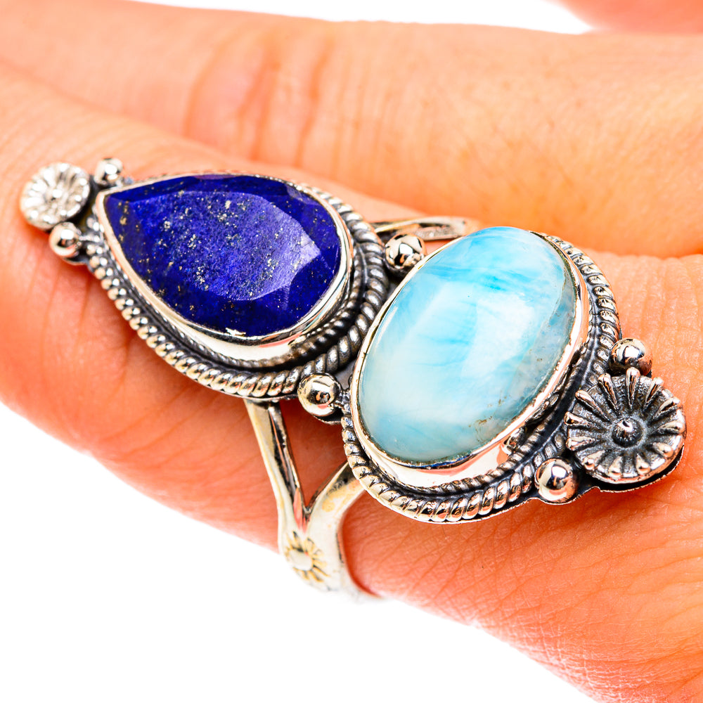 Larimar Rings handcrafted by Anasilvercos - RING76265