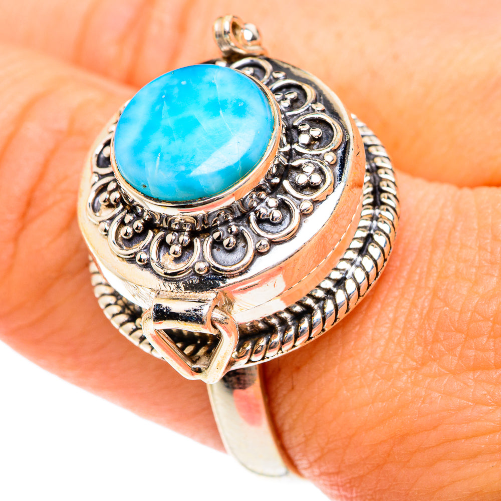 Larimar Rings handcrafted by Anasilvercos - RING76267