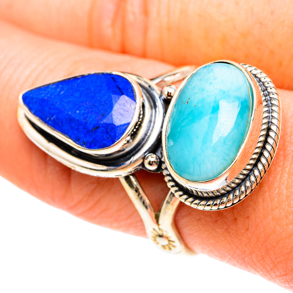 Larimar Rings handcrafted by Anasilvercos - RING76269