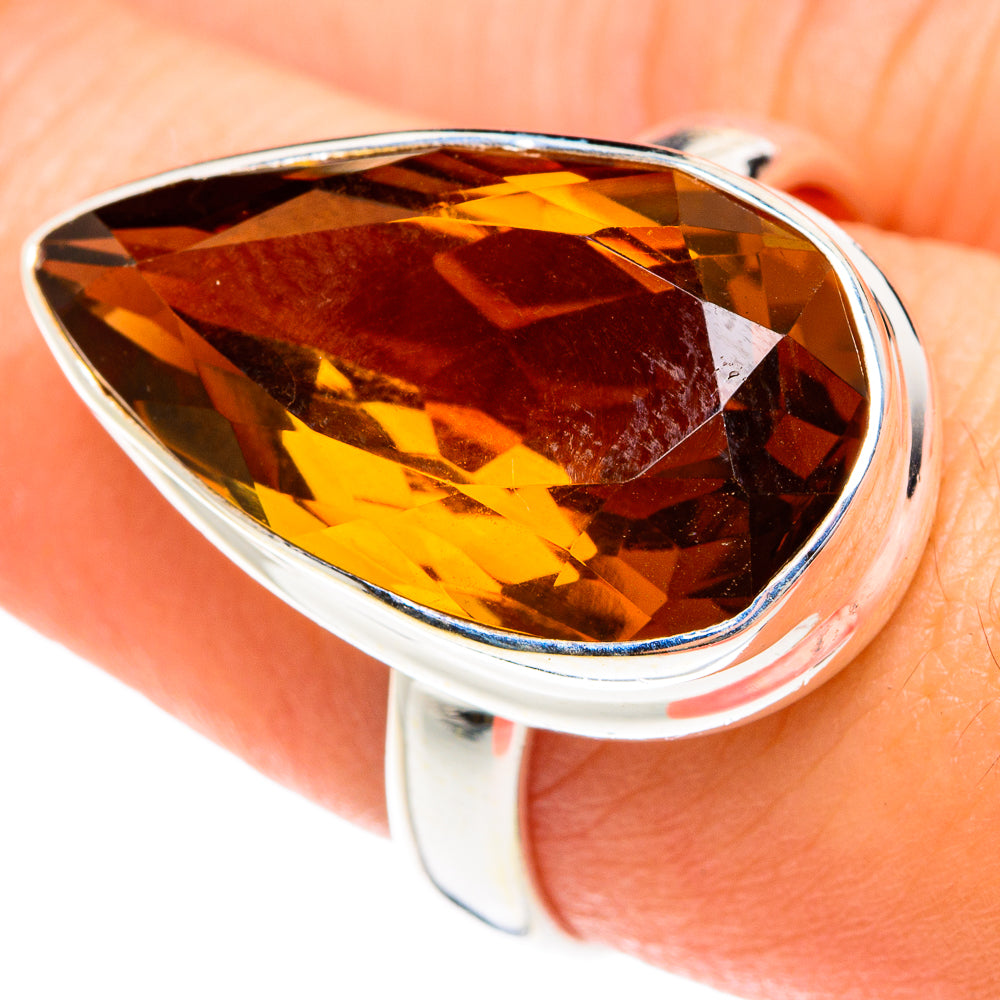 Mandarin Citrine Rings handcrafted by Anasilvercos - RING76276