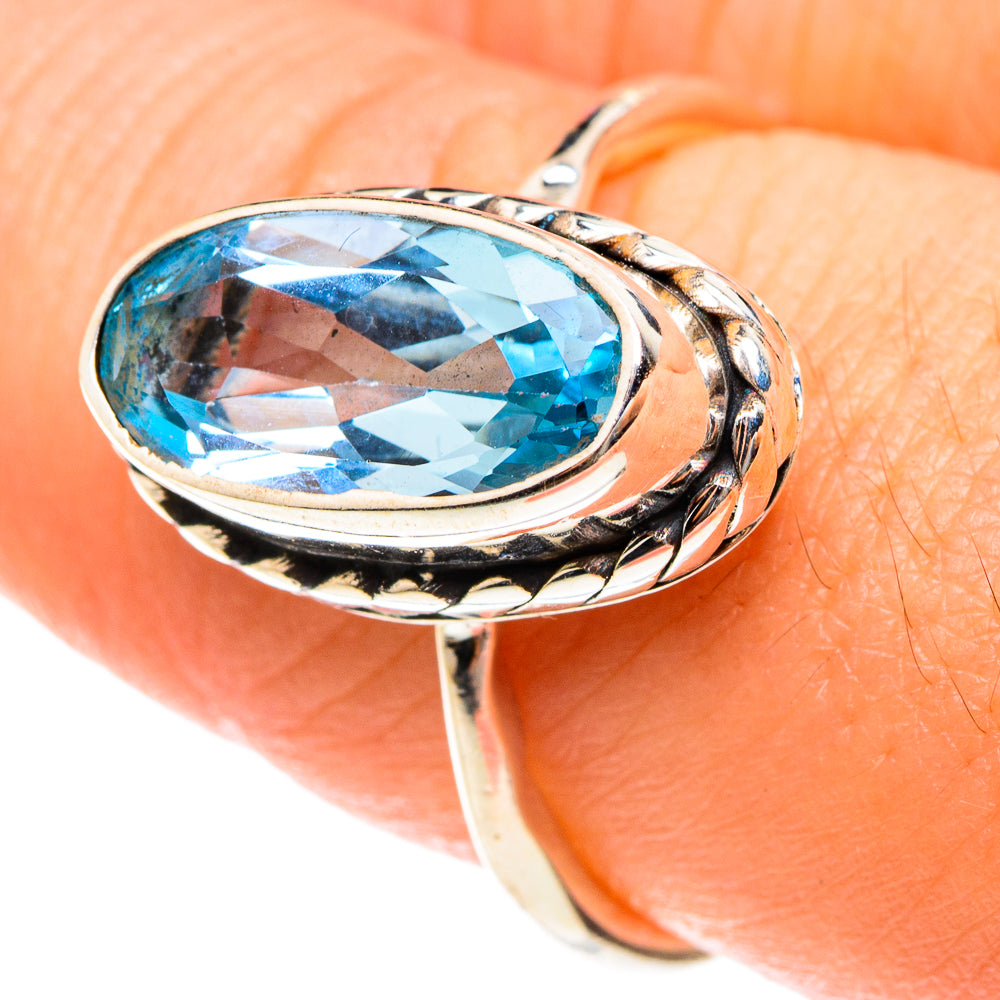 Blue Topaz Rings handcrafted by Anasilvercos - RING76298
