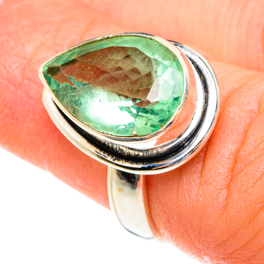 Green Fluorite Rings handcrafted by Anasilvercos - RING76303