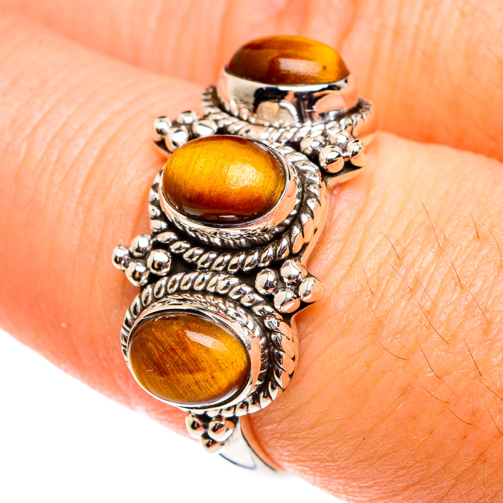 Tiger Eye Rings handcrafted by Anasilvercos - RING76334