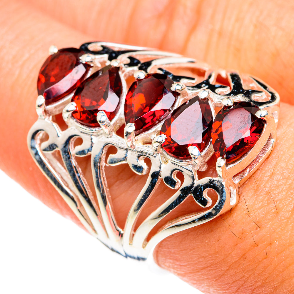 Garnet Rings handcrafted by Anasilvercos - RING76342