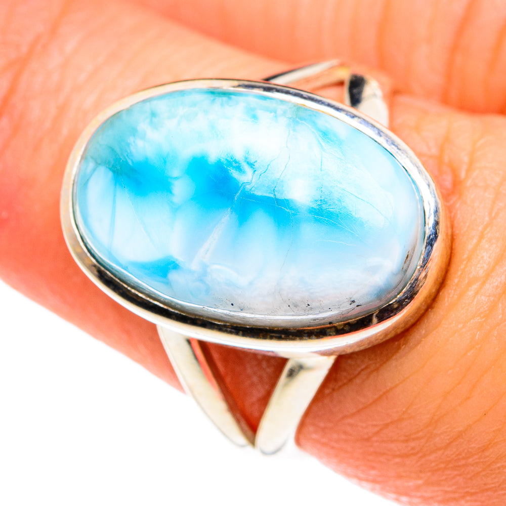 Larimar Rings handcrafted by Anasilvercos - RING76362