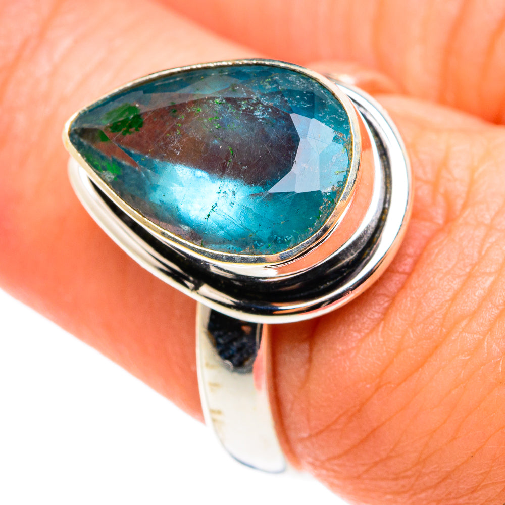 Blue Fluorite Rings handcrafted by Anasilvercos - RING76363