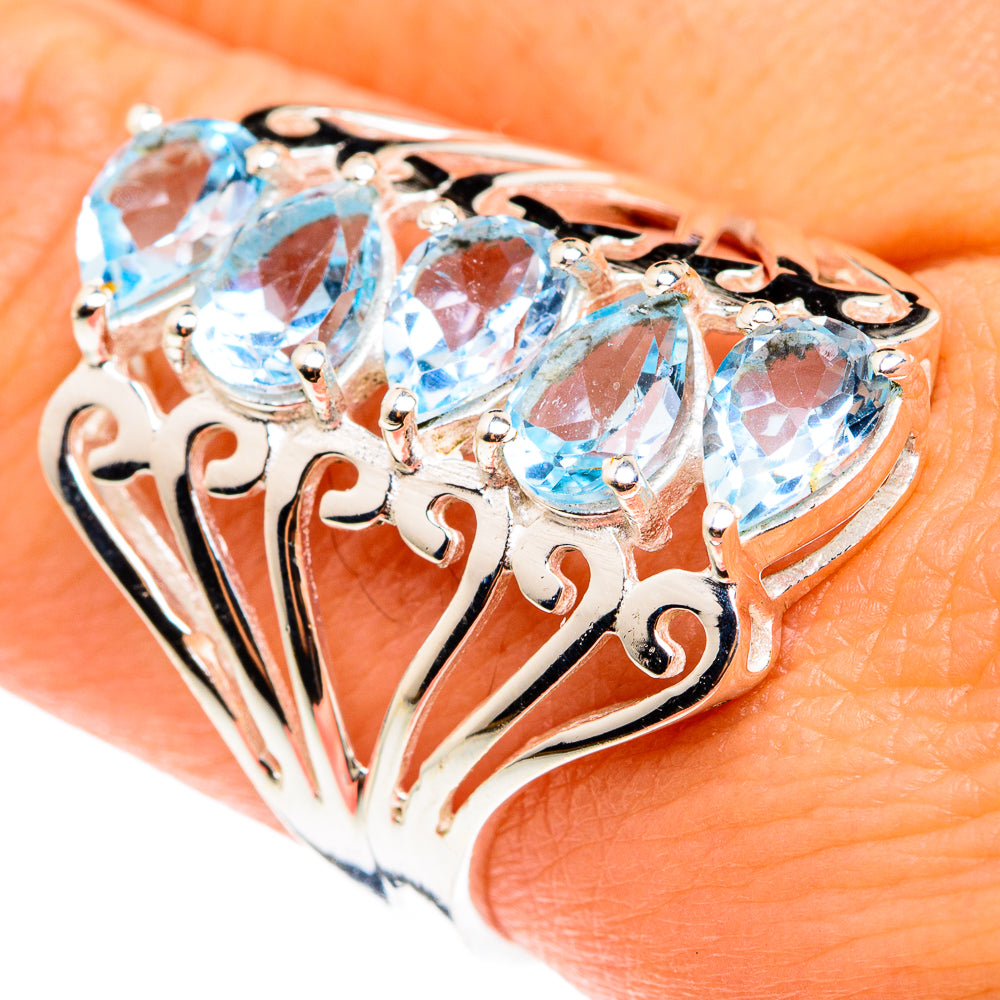 Blue Topaz Rings handcrafted by Anasilvercos - RING76365