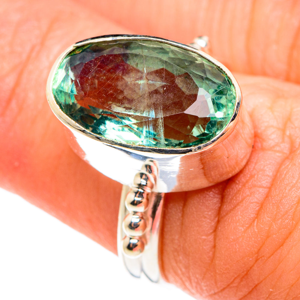 Green Fluorite Rings handcrafted by Anasilvercos - RING76367