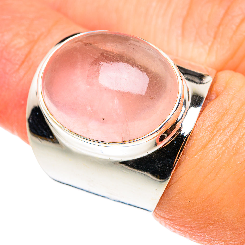Rose Quartz Rings handcrafted by Anasilvercos - RING76374