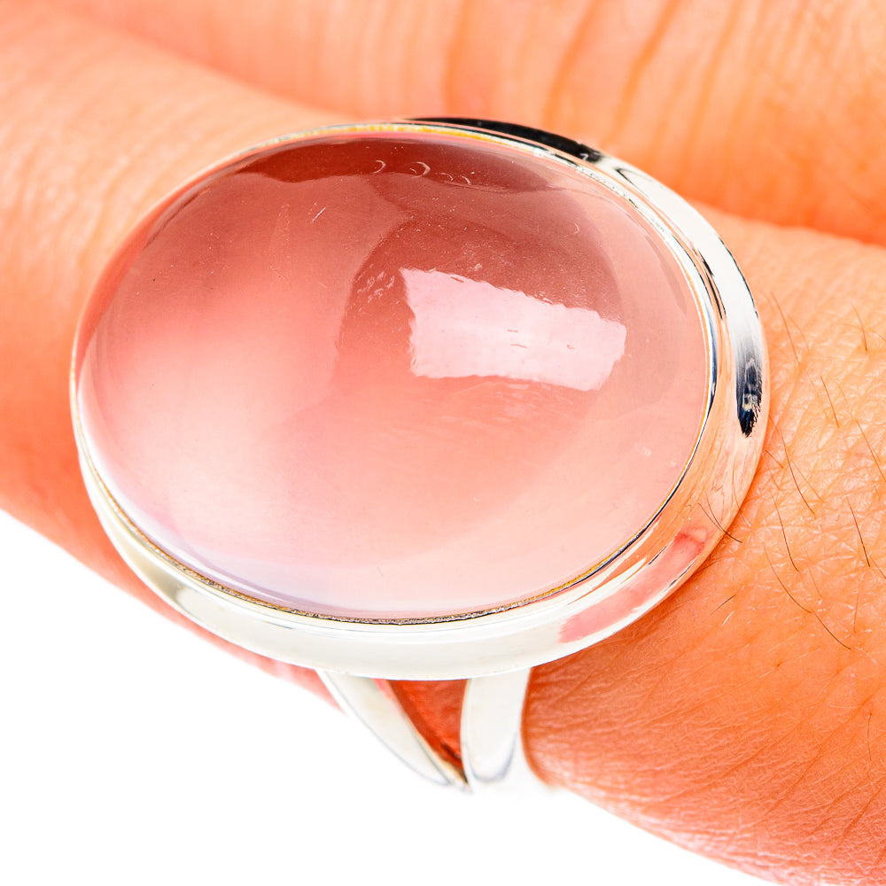 Rose Quartz Rings handcrafted by Anasilvercos - RING76375